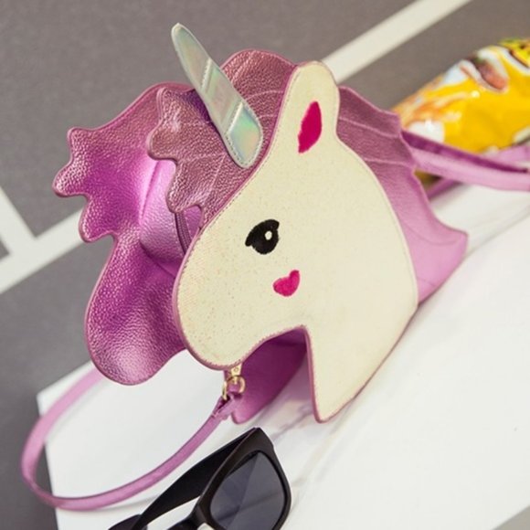 Unicorn Glitter Pink Hologram Harajuku Crossbody - Picture 5 of 8